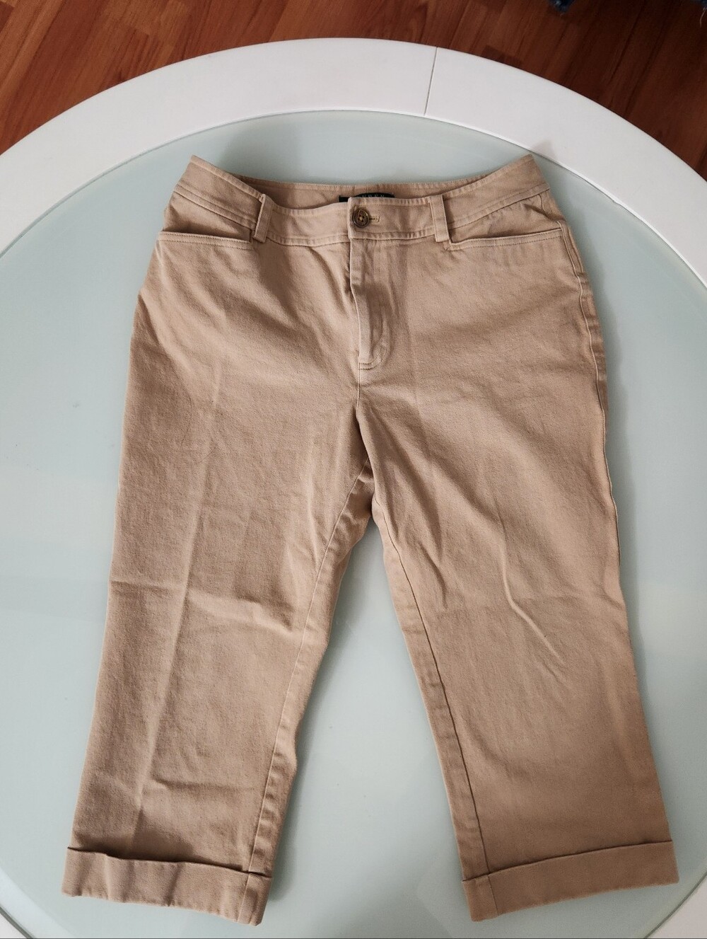 Ralph Lauren Tan/Cream Cropped Pants